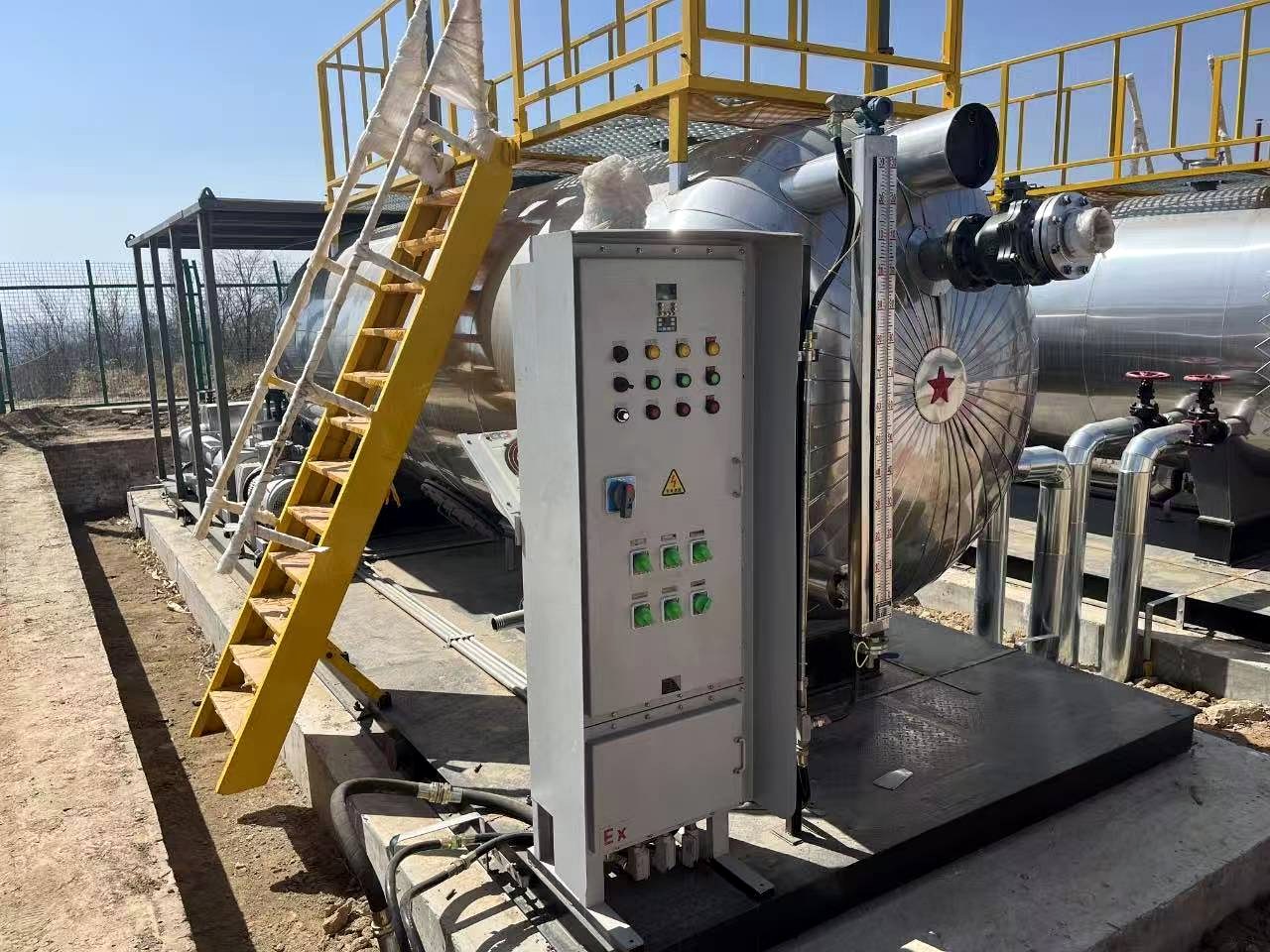 Chemical dosing skid with Ex-rated control panel